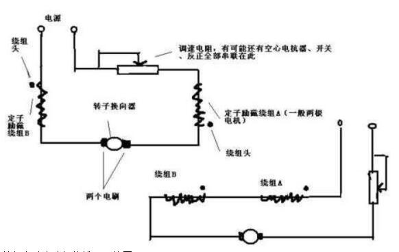 单相串励电动机接线220伏方法图